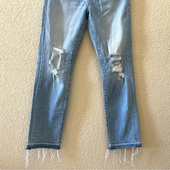 MOTHER SUPERIOR High Waisted Hiker Hover Jeans Undone Hem Distressed 28 - Picture 6 of 15